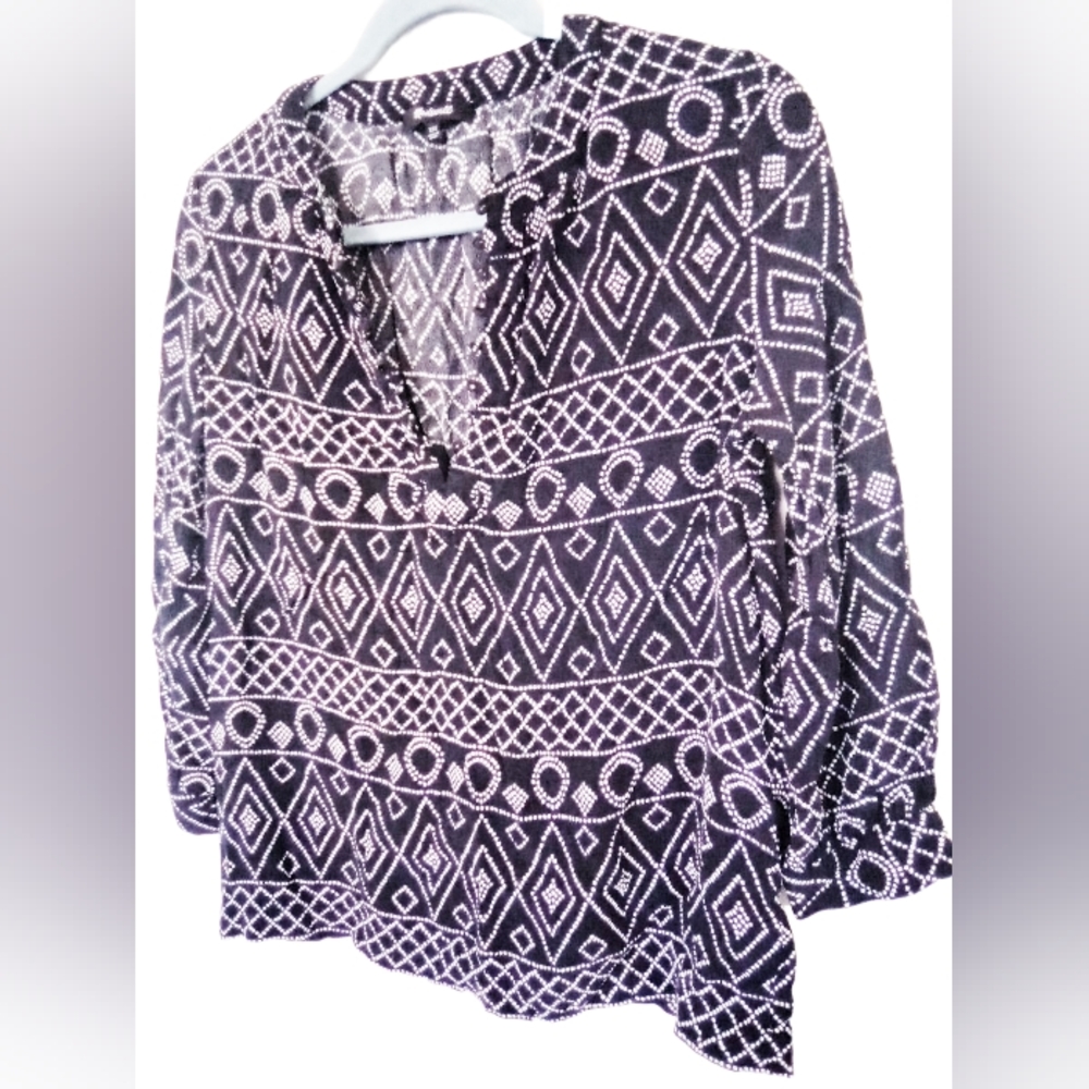 Madwell Peasant top sz. xxs lace up front